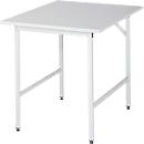 Rau Table de travail ESD Jerry, réglable en hauteur manuellement, plateau en aggloméré 28 mm avec revêtement mélaminé, jusqu'à 300 kg, L 750 x P 1000 x H 800-850 mm, gris clair