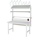 Rau verpakkingstafelsysteem 03 Werktafel serie Tom, B 1500 x D 800 x H 760-1080 mm, melamine blad, tot 500 kg