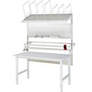 Rau verpakkingstafelsysteem 05 Werktafel serie Tom, B 2000 x D 800 x H 760-1080 mm, melamine blad, tot 500 kg