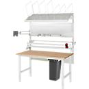 Rau verpakkingstafelsysteem 06 Werktafel serie Tom, B 1500 x D 800 x H 760-1080 mm, massief beukenhouten blad, tot 500 kg