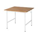 RAU work table, beech table top, 1000 x 800 x 800-850 mm