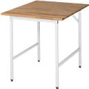 RAU work table, beech table top, 750 x 800 x 800-850 mm