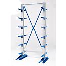 Rayonnage à cantilever SSI Schäfer KRM, module de base, utilisable des deux côtés, acier, 2000 x 1000 x 400, jusqu'à 2300 kg