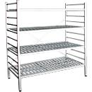 Rayonnage à emboîter aluminium, module de base, avec 4 étagères grillagées en plastique, H 1800 x l. 1200 x P 500 mm