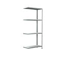 Rayonnage à emboîter en système modulaire, Rayonnage d’extension, 800 x 350 x 1800 mm, blanc