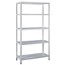 Rayonnage à emboîter, module de base, l. 1000 x P 500 x H 2000 mm, blanc laqué époxy