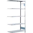 Rayonnage à emboîter MULTIplus150 Express - module d'extension - l. 1000 x P 400 x H 2000 mm - 5 étagères - capacité de charge par étagère 150 kg - acier - galvanisé