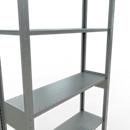Rayonnage à emboîter MULTIplus150 - utilisable des 2 côtés - module de base - l. 1000 x P 300 x H 2500 mm - 6 étagères - capacité de charge par étagère 150 kg - renforcé par des traverses de longueur - acier - galvanisé