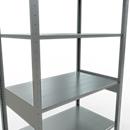 Rayonnage à emboîter MULTIplus150 - utilisable des 2 côtés - module de base - l. 1000 x P 600 x H 2500 mm - 6 étagères - capacité de charge par étagère 150 kg - renforcé par des traverses de longueur - acier - galvanisé