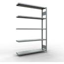 Rayonnage à emboîter MULTIplus250 - module d'extension - l. 1300 x P 300 x H 1300 mm - 5 étagères - capacité de charge par étagère 250 kg - acier - galvanisé