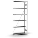 Rayonnage à emboîter Orion Plus - module d'extension - l. 1000 x P 400 x H 2500 mm - 6 étagères - capacité de charge par étagère 125 kg - galvanisé