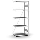 Rayonnage à emboîter Orion Plus - module d'extension - l. 750 x P 500 x H 2000 mm - 5 étagères - capacité de charge par étagère 125 kg - galvanisé