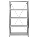 Rayonnage à emboîter Orion Plus - module de base - l. 1000 x P 400 x H 2000 mm - 5 étagères - capacité de charge par étagère 125 kg - galvanisé