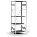 Rayonnage à emboîter Orion Plus - module de base - l. 750 x P 600 x H 2000 mm - 5 étagères - capacité de charge par étagère 125 kg - galvanisé