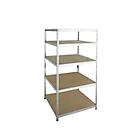 Rayonnage à emboîter pour charges lourdes, rayonnage complet, avec 5 tablettes, 1800x920x600 mm, galvanisé