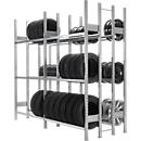 Rayonnage à pneus R 3000, module de base, H 2490 x l. 1283 mm, 3 paires de traverses