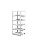 Rayonnage complet 500 T PROGRESS, module de base, sans panneau arrière, H 1900 x l. 750 x P 640 mm