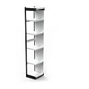 Rayonnage d'angle en acier PROGRESS 2000, avec fond, l. 750 x P 400 x H 2250 mm, cadre noir