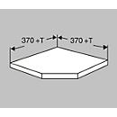 Rayonnage d'angle, pour rayonnage à emboîter Stora 100, l. 370/370 x P 400 mm