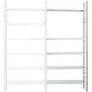 Rayonnage d’extension modulaire R 3000, 5 tablettes, galvanisé, P 300 mm