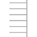 Rayonnage d’extension R 3000, 6 tablettes, l. 1025 mm x P 800 mm, étagères laquées