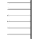 Rayonnage d’extension R 3000, 6 tablettes, l. 1315 mm x P 400 mm, étagères laquées