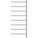 Rayonnage d’extension R 3000, 8 étagères, l. 1025 mm x P 800 mm, étagères laquées