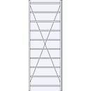 Rayonnage de base R 3000, 10 étagères, l. 1055 mm x P 800 mm, étagères laquées