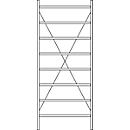 Rayonnage de base R 3000, 8 étagères, l. 1055 mm x P 800 mm, étagères laquées