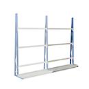 Rayonnage de stockage à profilés, unilatéral, module d'extension, H 2500 x L 1800 x P 340 mm