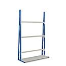 Rayonnage de stockage à profilés, unilatéral, module de base, H 2500 x L 1800 x P 340 mm