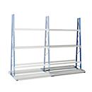 Rayonnage de stockage à profilés, utilisable des deux côtés, module d'extension, H 2500 x L 1800 x P 600 mm