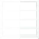 Rayonnage emboîtable ORDO Professional, rayonnage annexe, modulaire, 5 tablettes, charge admissible par tablette 140 kg, charge admissible par élément 1200 kg, L 1010 x P 435 x H 2000 mm, acier, blanc trafic RAL 9016