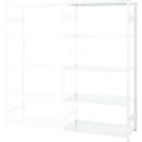 Rayonnage emboîtable ORDO Professional, rayonnage annexe, modulaire, 5 tablettes, charge admissible par tablette 140 kg, charge admissible par élément 1200 kg, L 1010 x P 535 x H 2000 mm, acier, blanc trafic RAL 9016