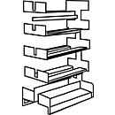 Rayonnage ouvert Variabo, module d'extension, utilisable des deux côtés, profondeur de compartiment 250 mm, 1000 x 2000 mm