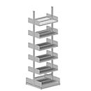 Rayonnage ouvert Variabo, module de base, utilisable des deux côtés, profondeur de compartiment 250 mm, 750 x 2500 mm