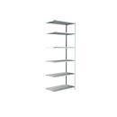Rayonnage sans boulon dans un système modulaire, rayonnage d'appoint, 1000 x 500 x 2500 mm, blanc