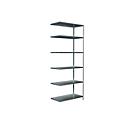 Rayonnage sans boulon dans un système modulaire, rayonnage d'appoint, 1000 x 500 x 2500 mm, galvanisé