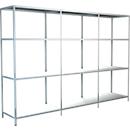 Rayonnage sans boulon, H 1800 x L 2600 x P 350 mm, blanc
