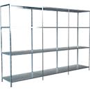 Rayonnage sans boulon, H 1800 x L 2600 x P 350 mm, galvanisé