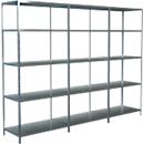 Rayonnage sans boulon, H 2000 x L 2600 x P 350 mm, galvanisé