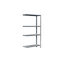 Rayonnage sans boulons dans un système modulaire, rayonnage à boulonner, 800 x 300 x 1500 mm, galvanisé