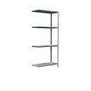 Rayonnage sans boulons dans un système modulaire, rayonnage d'appoint, 800 x 350 x 1800 mm, galvanisé