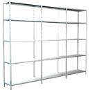 Rayonnage sans vis, H 2000 x L 2600 x P 350 mm, blanc