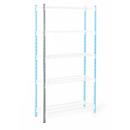 Rayonnage universel à emboîter, supports, avec pieds en plastique, H 2250 mm, gris clair