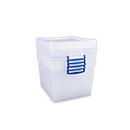 Really Useful Boxes stapelbare opbergboxen, transparant, met deksel, 33,5 l, 5 stuks