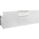 Reception desk Come-In, 1 panel, straight, width 2400 mm, white/white