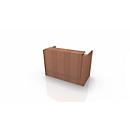 Reception desk Spezia, straight, W 1660 x D 880 x H 1130 mm, Canaletto walnut finish