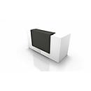 Reception desk Spezia, straight, W 2060 x D 880 x H 1130 mm, white/grey