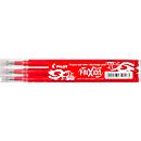 Recharges PILOT, pour roller FRIXION, épaisseur de trait 0,4 mm, effaçable, 3 pièces, rouge